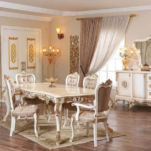 8 Seater Dining Table Sets in Pakistan | Modern Wood Dining Table Designs | Chiniot Furniture - Image 6